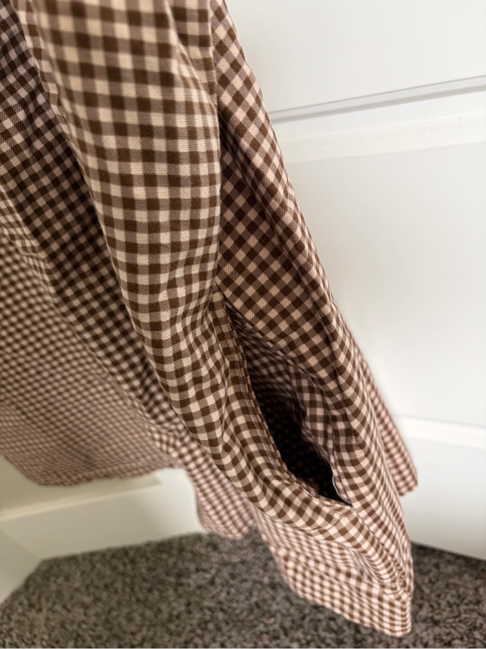 Motel Rocks Brown Gingham Ruffle-Strap Mini Dress - Picture 2 of 6